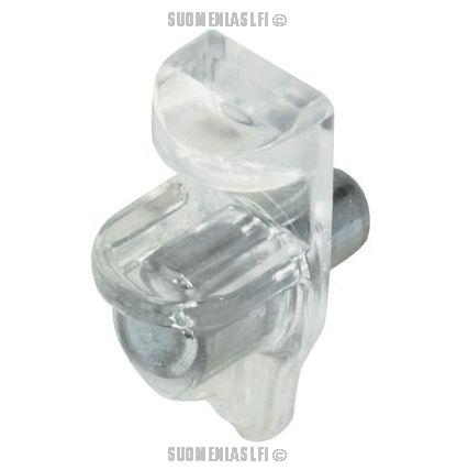 Kannake lasihyllylle 5 mm porausreikään 4 mm lasille