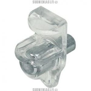 Kannake lasihyllylle 5 mm porausreikään 5 mm lasille