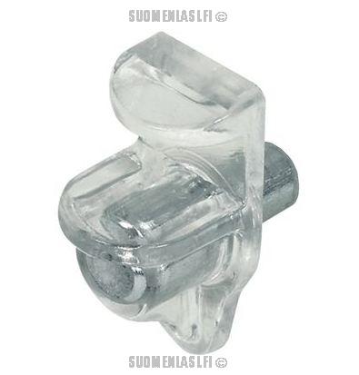 Kannake lasihyllylle 5 mm porausreikään 5 mm lasille