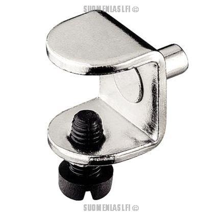 Kannake lasihyllylle 5 mm porausreikään 13 mm lasille