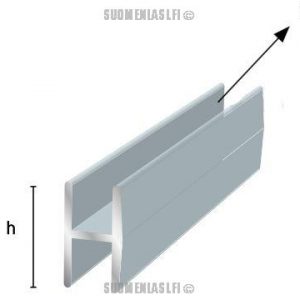 H-profiili 6 mm peilille